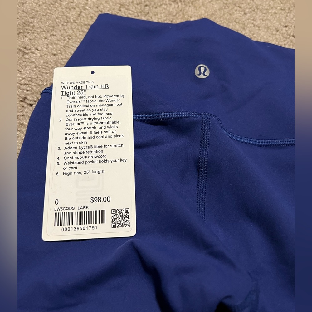 Lululemon leggings Wunder Trainer HR Tight 25”